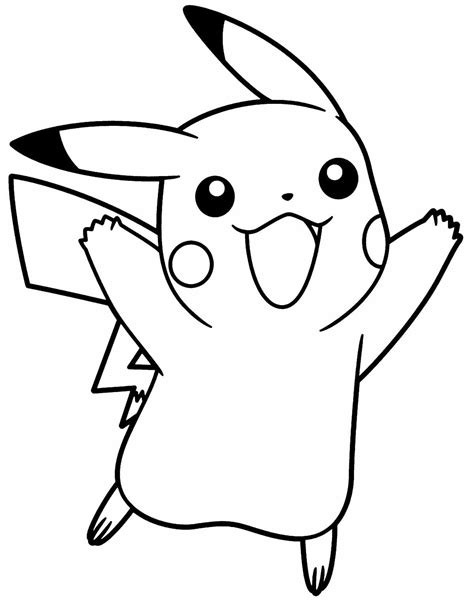 desenhos para colorir picachu|Desenhos do Pikachu para Colorir e Pintar